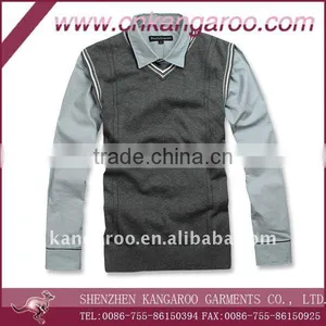 Mens 2011 Season 100%cotton Pullover Sleeveless Sweater thumbnail-1