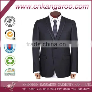 High Fashion Wool and Silk Trendy Tuxedos With Shiny Satin on Lapel thumbnail-1