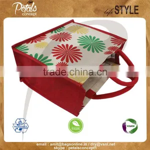 PP Laminated Juco Tote Bag With Padded Rope Handle thumbnail-4