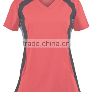 White Cross Scrubs Color Contrast Mixer Side V Neck Stretch Women Doctor Hospital Sport Tops Supplier China thumbnail-6