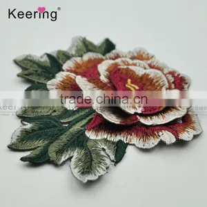 2017 New Arrival Designs Beautiful Embroidery Patch Flower Applique From Keering WEF-763 thumbnail-2
