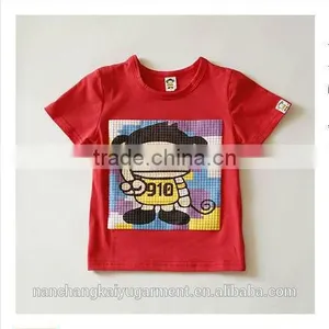 Wholesale Cartoon Print Cotton T Shirt for Children thumbnail-1