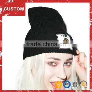 Custom 100% Acrylic Knit Beanie Hat , Knit Beanie thumbnail-3