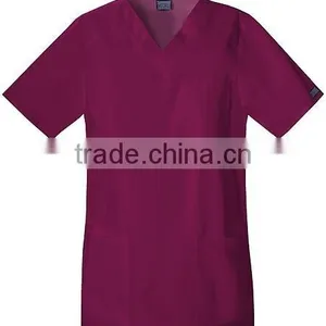 Hot Selling Four Pockets Poly/cotton Poplin Hospital Scrubs Medical Uniforms thumbnail-2