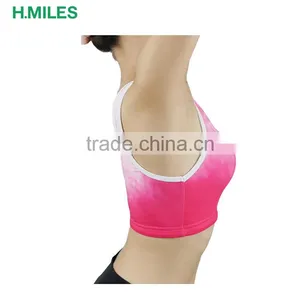 Custom Made OEM Women's Fitness Hot Sex Plain Gym Sports Bra Yoga Top thumbnail-2