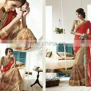 Heavy Embroidery Designer Saree With Blouse thumbnail-1