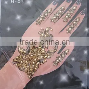 Gold Tattoo Glitter Sticker Hand thumbnail-6