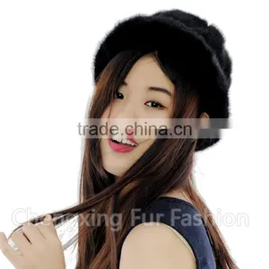 CX-C-197B Fashion Best Women Hat Handmade Wholesale Mink Fur Winter Hat thumbnail-1