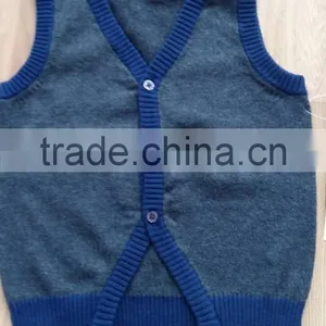 Boys Cardigan Autumn V-neck Vest Basic Geometric Diamond Patchwork Childrens Clothing Kids Jackets Sweaters for Kid Pull Garcon thumbnail-1