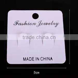 White PVC Earring Display Hang Cards Flocked Jewelry Hangtag High Quality PVC Display Jewelry Cards thumbnail-3