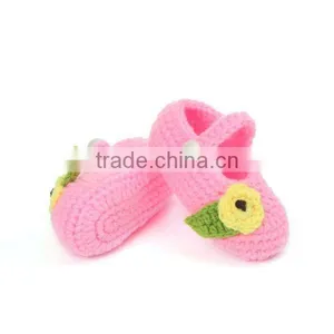 A Flower A Leaf Design China Supplier Crochet Baby Shoes Pattern thumbnail-1