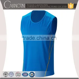 Man Sleeveless O-neck Polyester T-shirt for Sports thumbnail-1