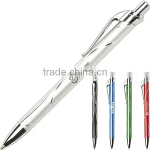 Capri Aluminium Pen. Ink Made From a Special Mixture of Gel and Ballpoint Formula. One Colour Print. thumbnail-1