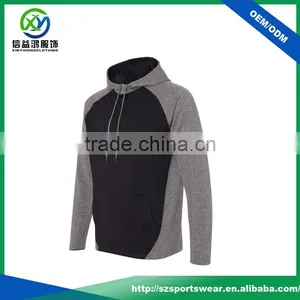High Quality Cotton Contrast Color Men's Hooded Pullover Sweatshirt With Flat Bottom Design thumbnail-3