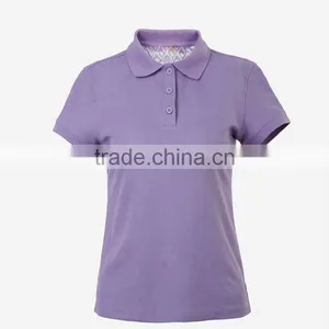 Hot Sale Custom New Design Collar Blank Plain Polo T Shirts For Women thumbnail-2