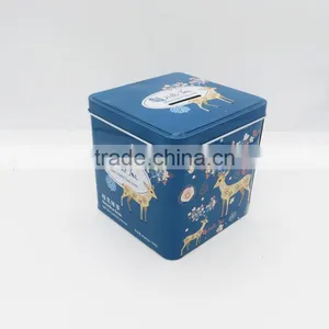 Blue Square Gift Tin Box/ Metal Money Tin Box thumbnail-5