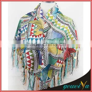 Fashion Pendant Square Cotton Shawls thumbnail-1