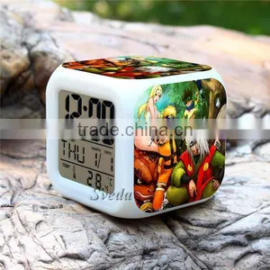 Hot Selling Plastic LED Alarm Clock, Naruto Character Design Digital Clock for Sale, LED Digital Alarm Clock Cheap Price thumbnail-5