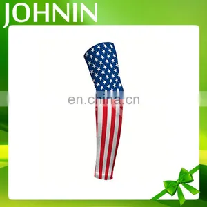 Good Quality Custom Sun Protection Stretchable Printing Sport Arm Sleeve Flag thumbnail-4