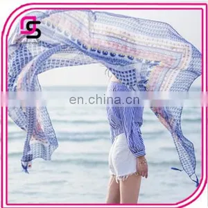 2018 New Folk Style Paisley Retro Silk Scarf Shawl Sunscreen Tourism thumbnail-1