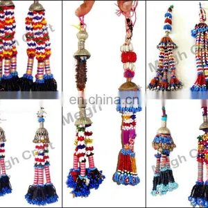 Kuchi Tribal Beaded Tassels -Bulk Afghani Tassels-Bohemian Wall Hanging- Door Hanging - Belly Dance Tassels thumbnail-1