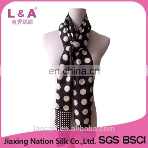 2017 Newest Women Customer Printing Long Twill Silk Scarf thumbnail-3