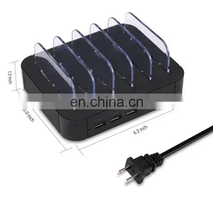 With EU/UK/US/AU/JP 3 5 Ports Charging Cable Multi Device Charging Station thumbnail-3