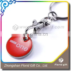Advertising Cheap Trolley Coin Custom Logo Printed Key Ring thumbnail-5
