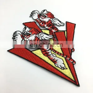 Professional Custom Badge Type Embrodiery Badge/twill Fabric Iron Embroidery Patch thumbnail-2