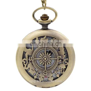 Alice in Wonderland Roman Numerals and Poker Rabbit Dial Quartz Pocket Watch Game of Thrones thumbnail-1