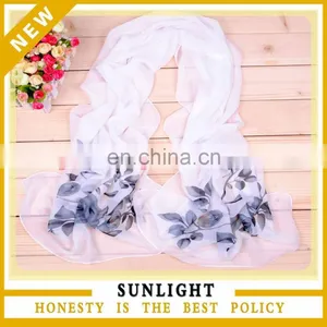 2015 Wholesale Hot Lady Fashion Printed Chiffon Scarf thumbnail-1