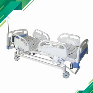 AG-BM003 Silent Wheels Electric 5 Functions Medical Adjustable Hospital Patient Bed With Drainage Hook thumbnail-1