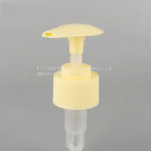 24/410 Wholesale Light Yellow Color Plastic Hand Press Type Liquid Lotion Pump thumbnail-4