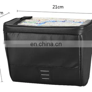 Bike Bag Bicycle With Adjustable Hooks Carrying Handle Reflective Trim and Large Pockets thumbnail-2