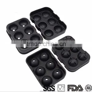 2017 Quality 6 Cavity Ball Shape Silicone Ice Cube Tray / Silicone Ball SNew Highhape Ice Cube Tray Mold/Silicon Ice Ball Mould thumbnail-5