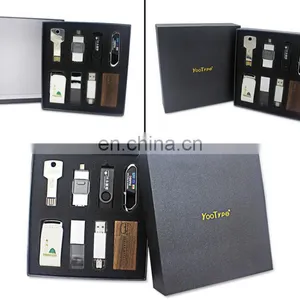 2019 Hot Selling 8pcs Christmas Gift Promotion Set Metal Plastic Usb Flash Drive Free Sample thumbnail-3