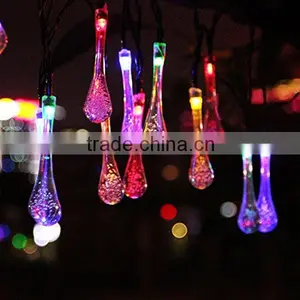 Solar Powered Outdoor String Lights Crystal Water-drop HNL213S thumbnail-6