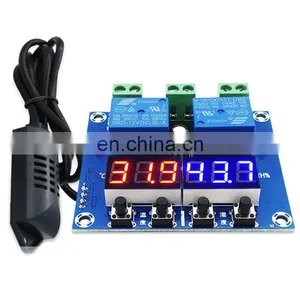 Xh-m452 Dual Output Automatic Thermostat Temperature Humidity Control Thermometer Hygrometer Controller Module DC 12V LED thumbnail-1