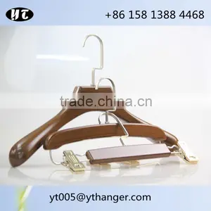 Luxury Brown Wooden Hanger and Pants Hanger for Coats thumbnail-2