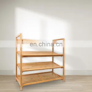 4 Tier Bamboo Shoe Rack Storage Rack Organizer Rack thumbnail-5