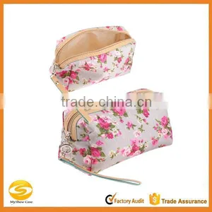 High Quality Printed Canva Cheap Wholesale Makeup Bags,funky Cosmetic Bag as Makeup Bag,makeup Bag Natural for Travel thumbnail-1