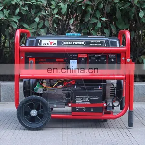 Bison China 220 Volt 5kw 5kva Single Phase Silent Portable Gas Operated Electric Power Gasoline Generators For Sale thumbnail-1