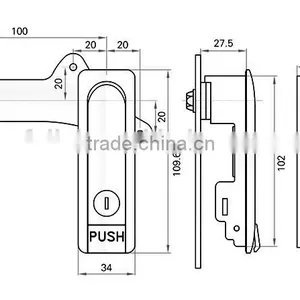 CE RoHS Locks Supplier in China AB103 Zinc Alloy High Quality Chrome Plated Metal Plane Cabinet Door Lock s thumbnail-5