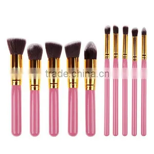Professional 10pcs Kabuki Cosmetics Powder Foundation Makeup Brushes Set thumbnail-5