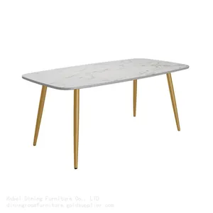 Living Room Dining Table And Chair Set Marble Velvet DT-S07 thumbnail-1