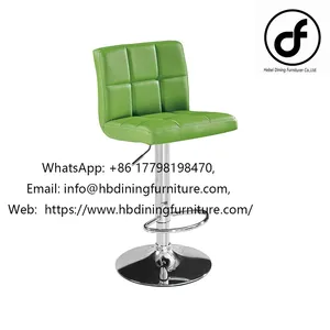 Green Tall Leather Armbar Chair thumbnail-1