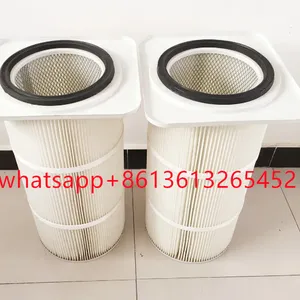 Plasma Cutting Machine Square Flange Dust Filter Element Flame Retardant Coated Polyester Fiber Dust Filter Cartridge 325*1000 thumbnail-1