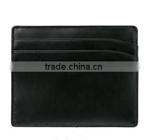 Super Thin Full Grain Calfskin Credit Card Holder Factory Leather Subway Card Holder thumbnail-1
