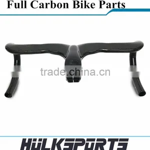 NEW Design Glossy Surface 3k Carbon Road Bike Handlebar 80/90/100/110mm Handlebar Integrated With Cheap Price thumbnail-2