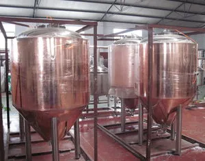 Copper Brewing Equipment for Craft Beer Production With CIP Cleaning System thumbnail-4